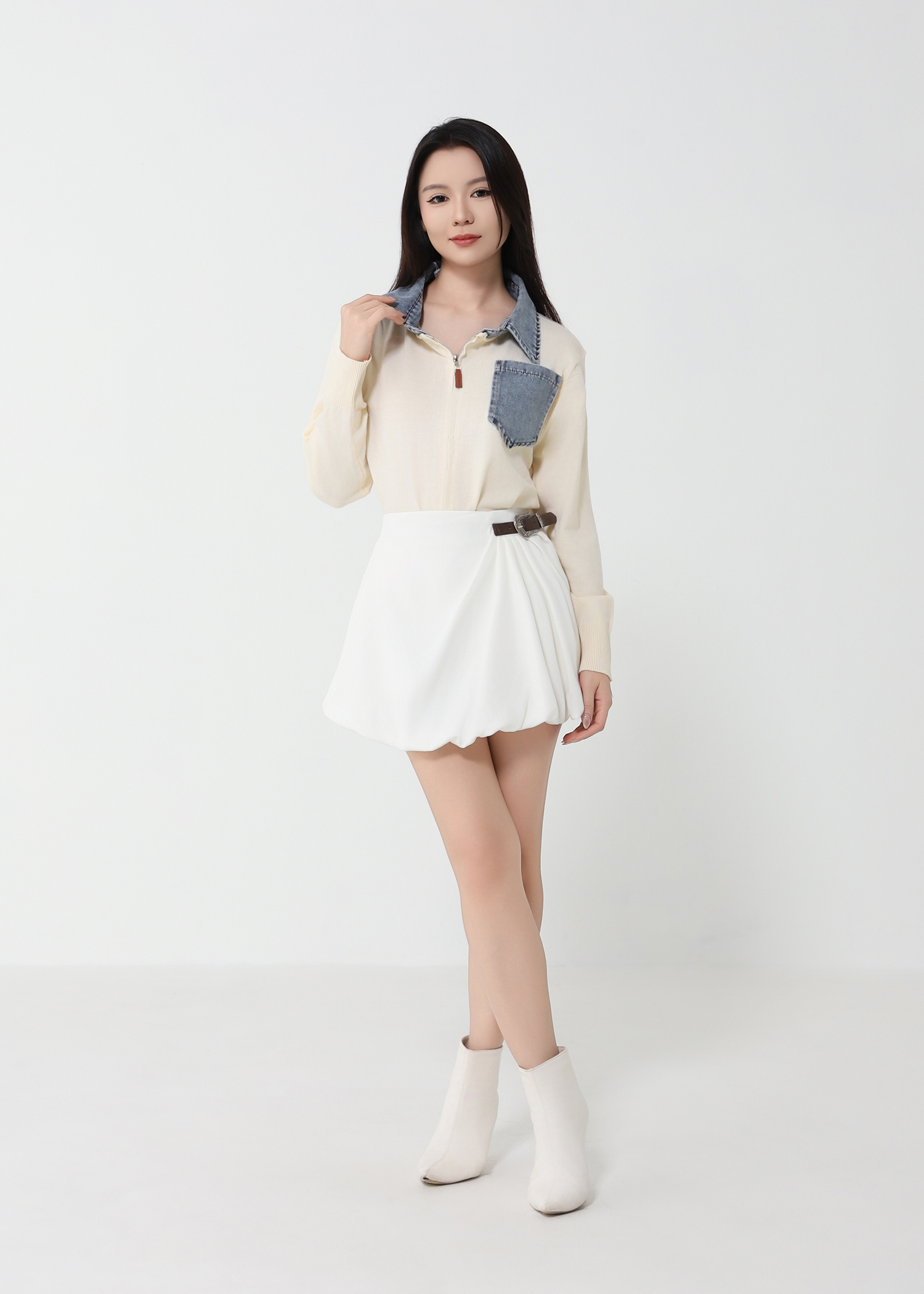 Buckle Bubble Skirt DJ226