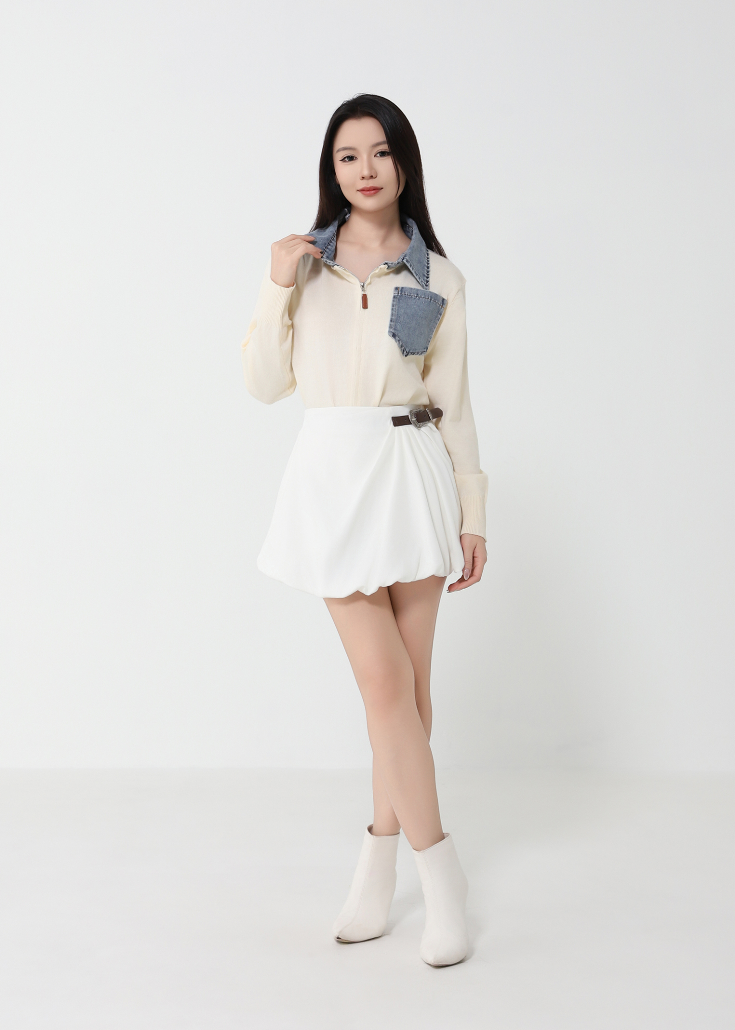 Buckle Bubble Skirt DJ226