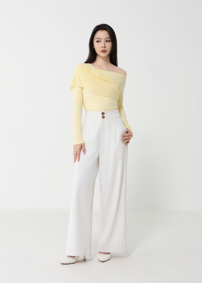 Boat Neckline With Decorative Net Top DJ227