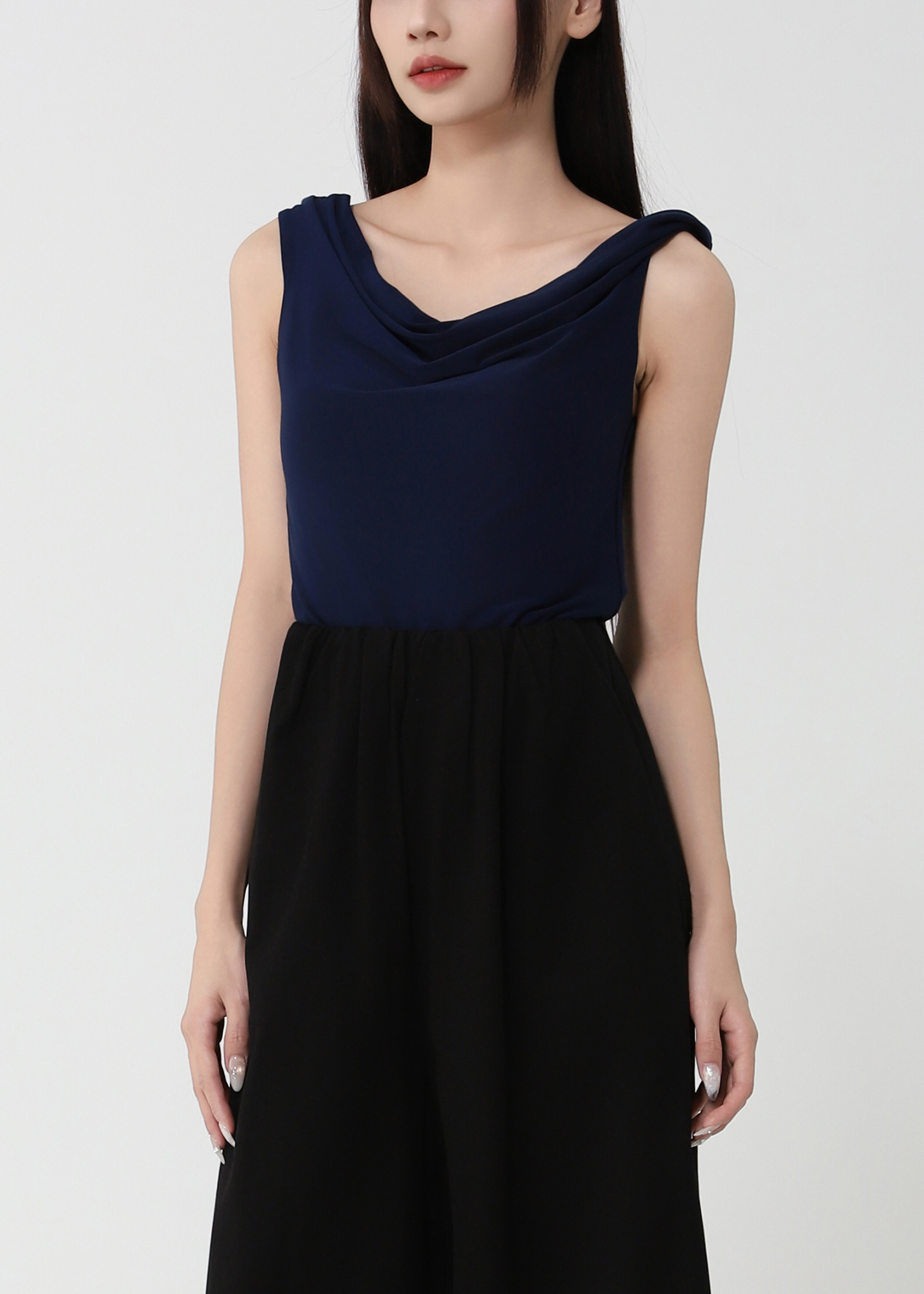 Cowl Neck Drape Top DJ230