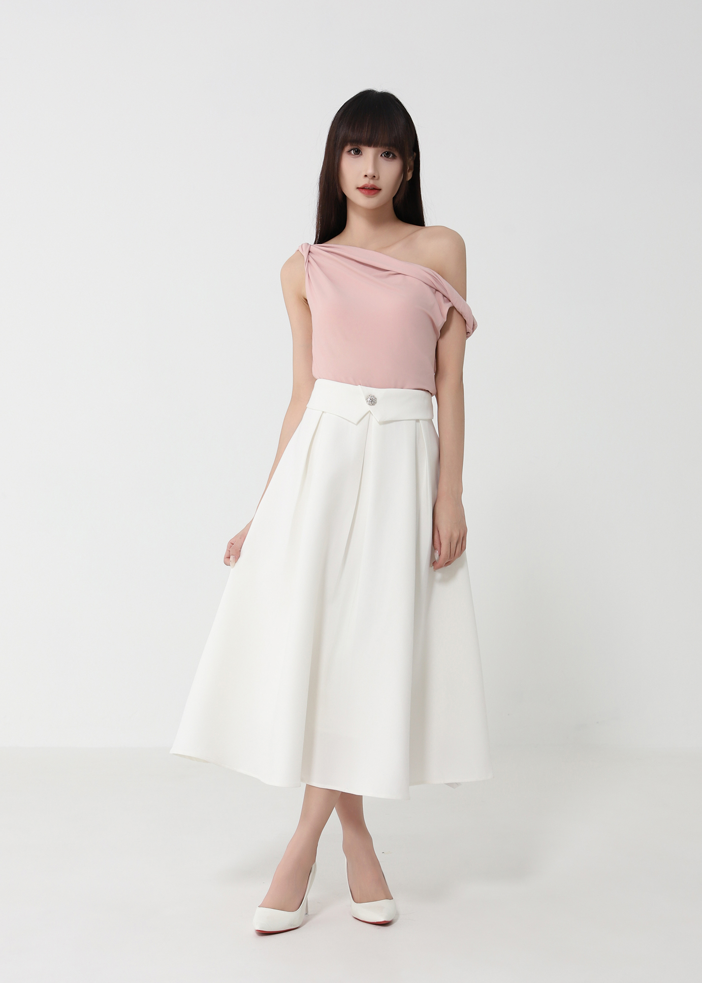 Cowl Neck Drape Top DJ230