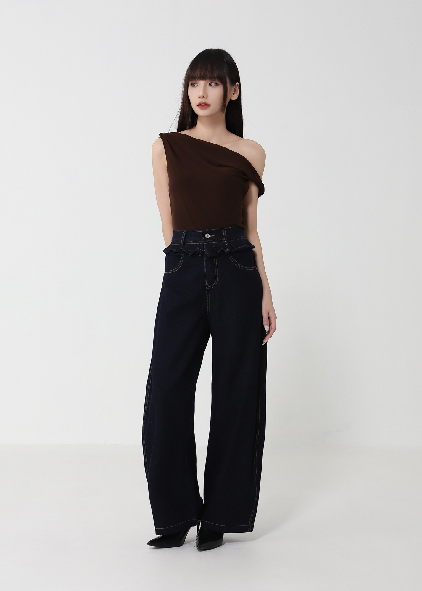 Cowl Neck Drape Top DJ230