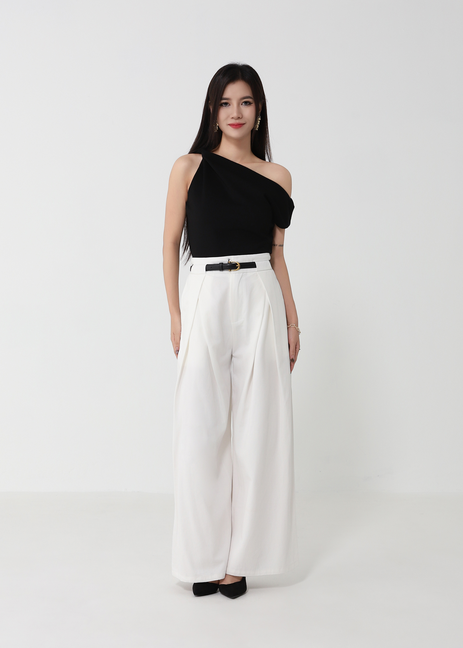One Shoulder Drape Top DJ234