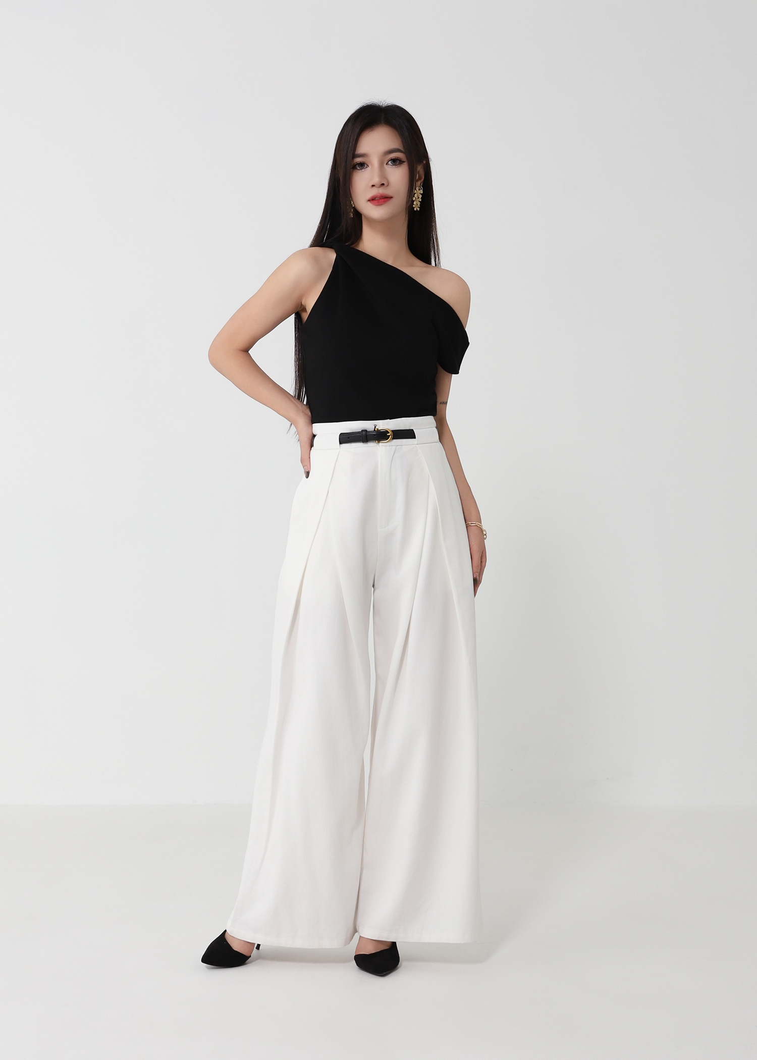 One Shoulder Drape Top DJ234