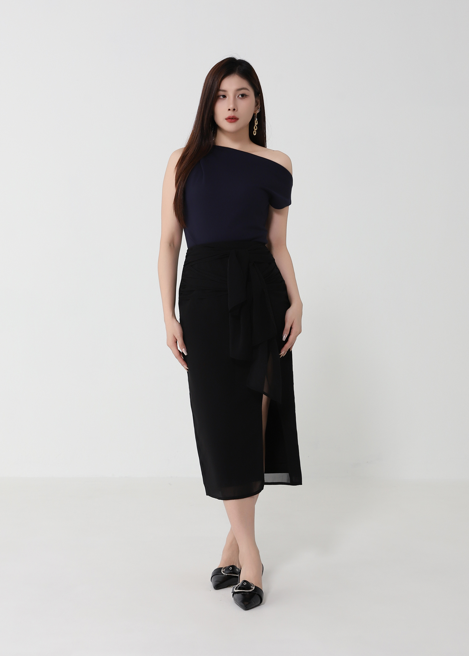 One Shoulder Drape Top DJ234