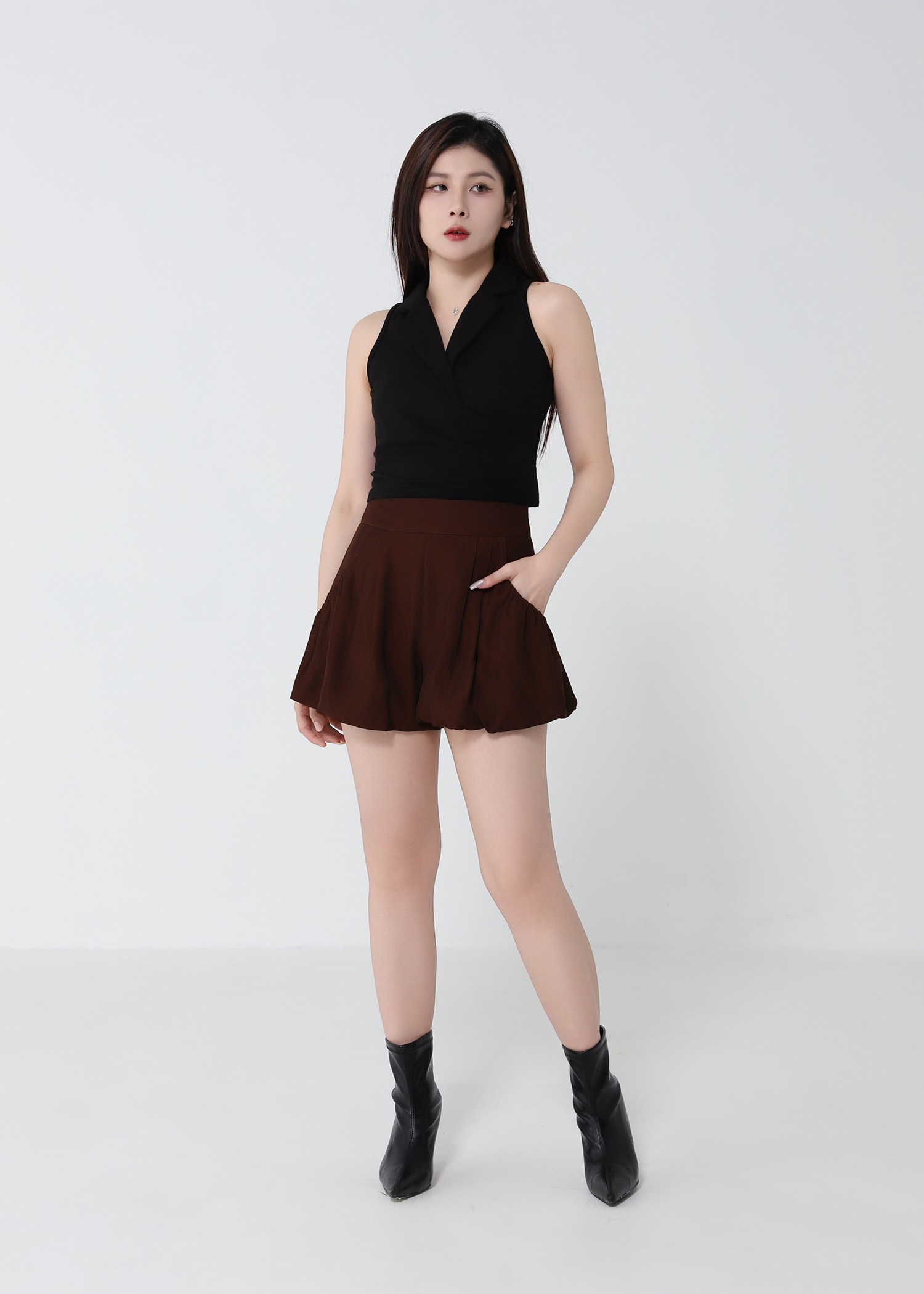 High Waist Bubble Short Pants DJ239