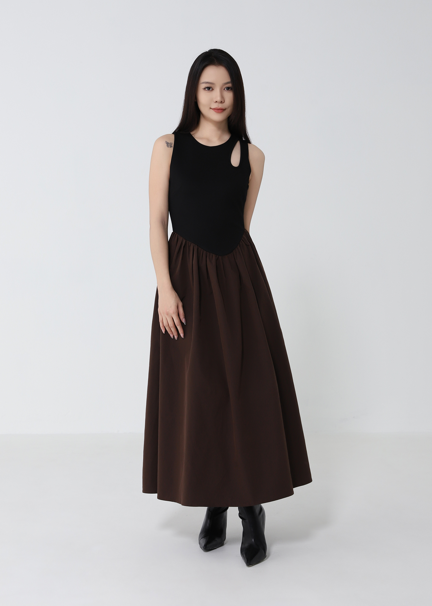 Two Tone Sleeveless Dress DJ240