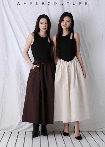 Two Tone Sleeveless Dress DJ240