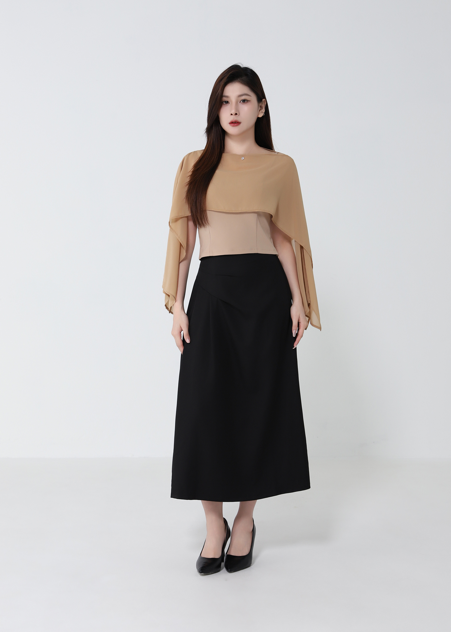 Wrap Pleated Skirt DJ242