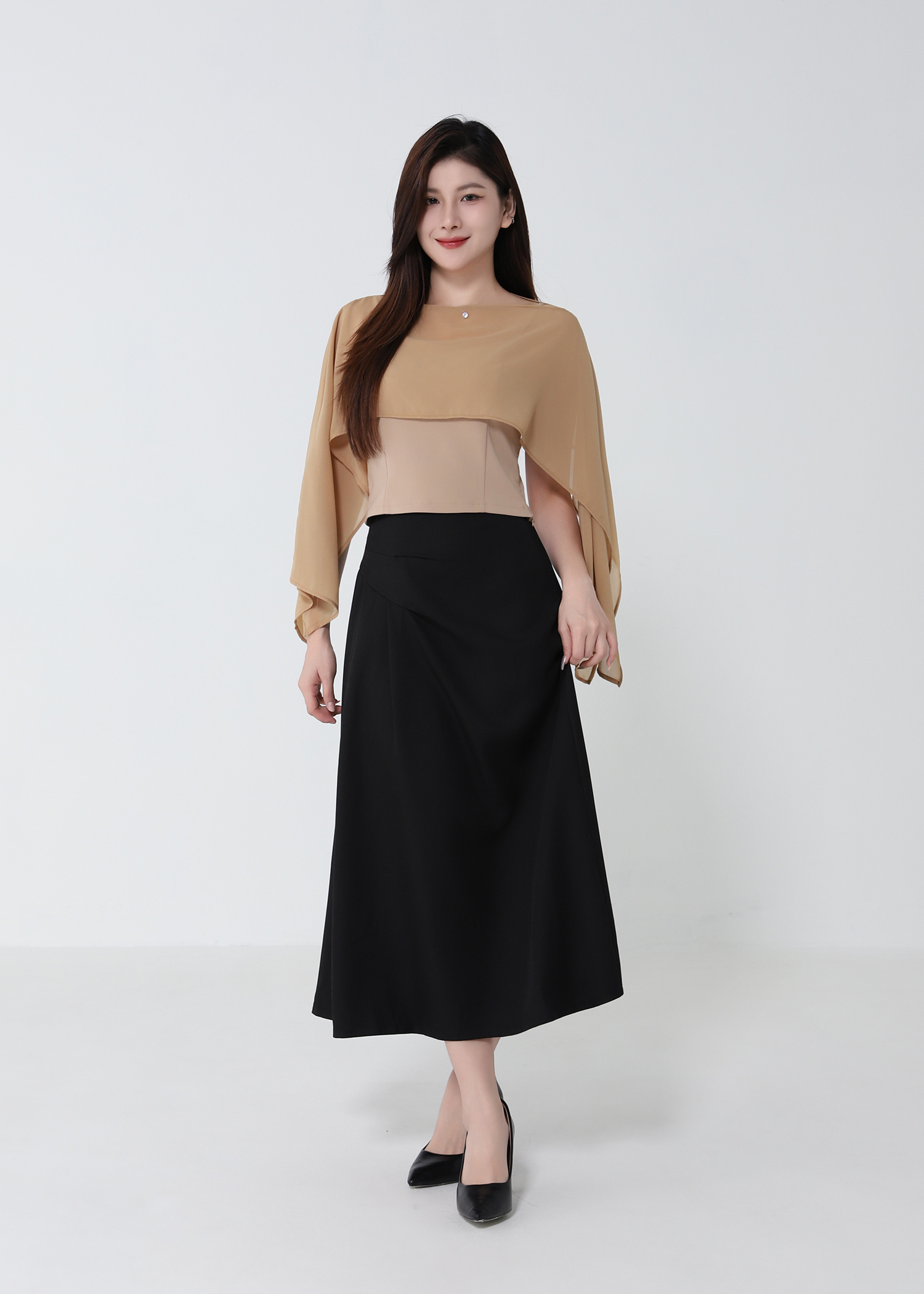 Wrap Pleated Skirt DJ242