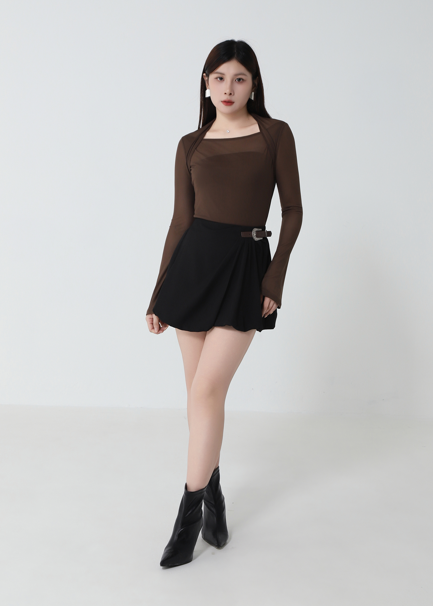 Fake Two Piece Net Top DJ243