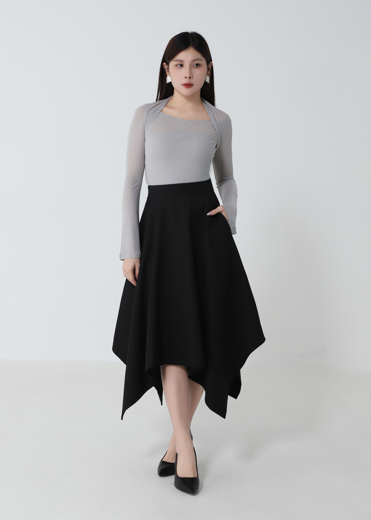 Fake Two Piece Net Top DJ243