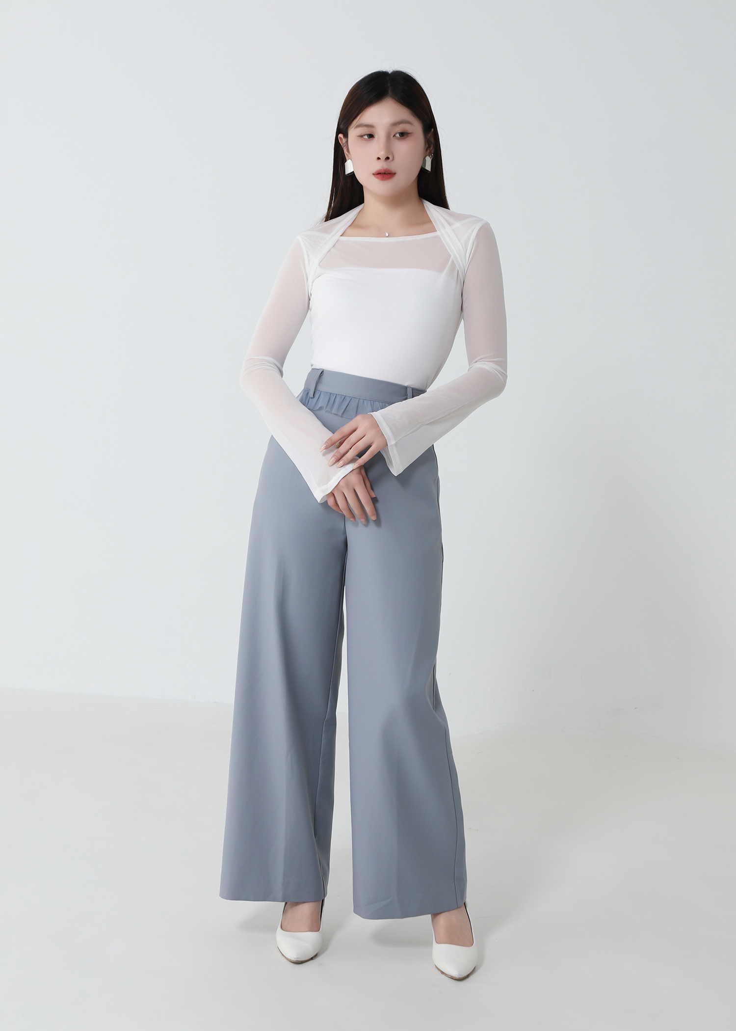 Fake Two Piece Net Top DJ243