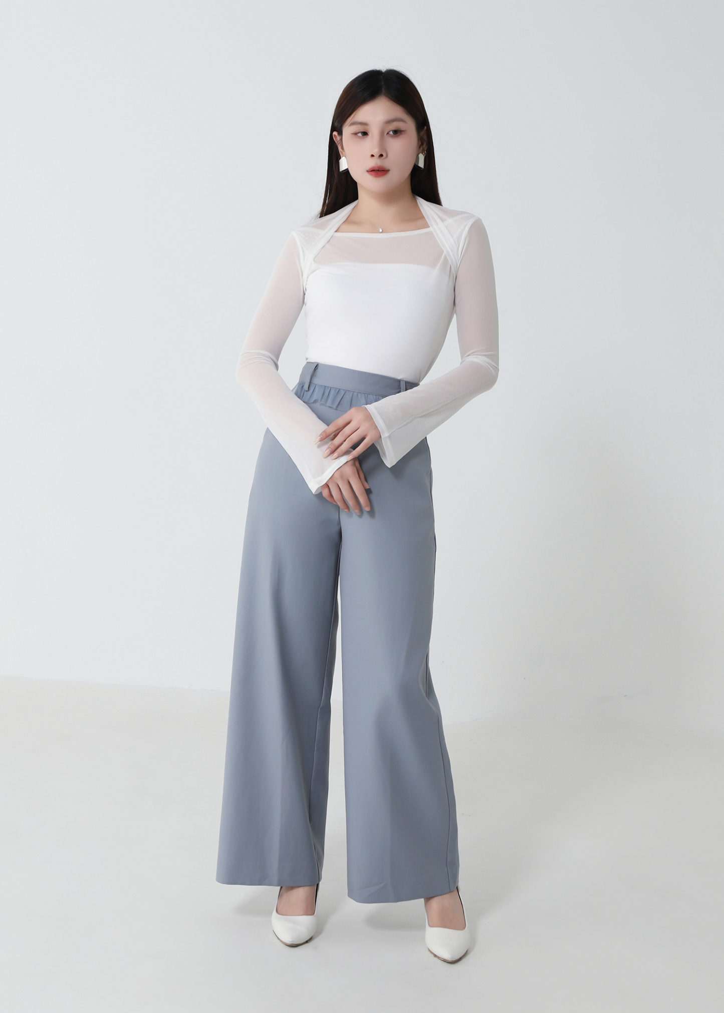 Fake Two Piece Net Top DJ243