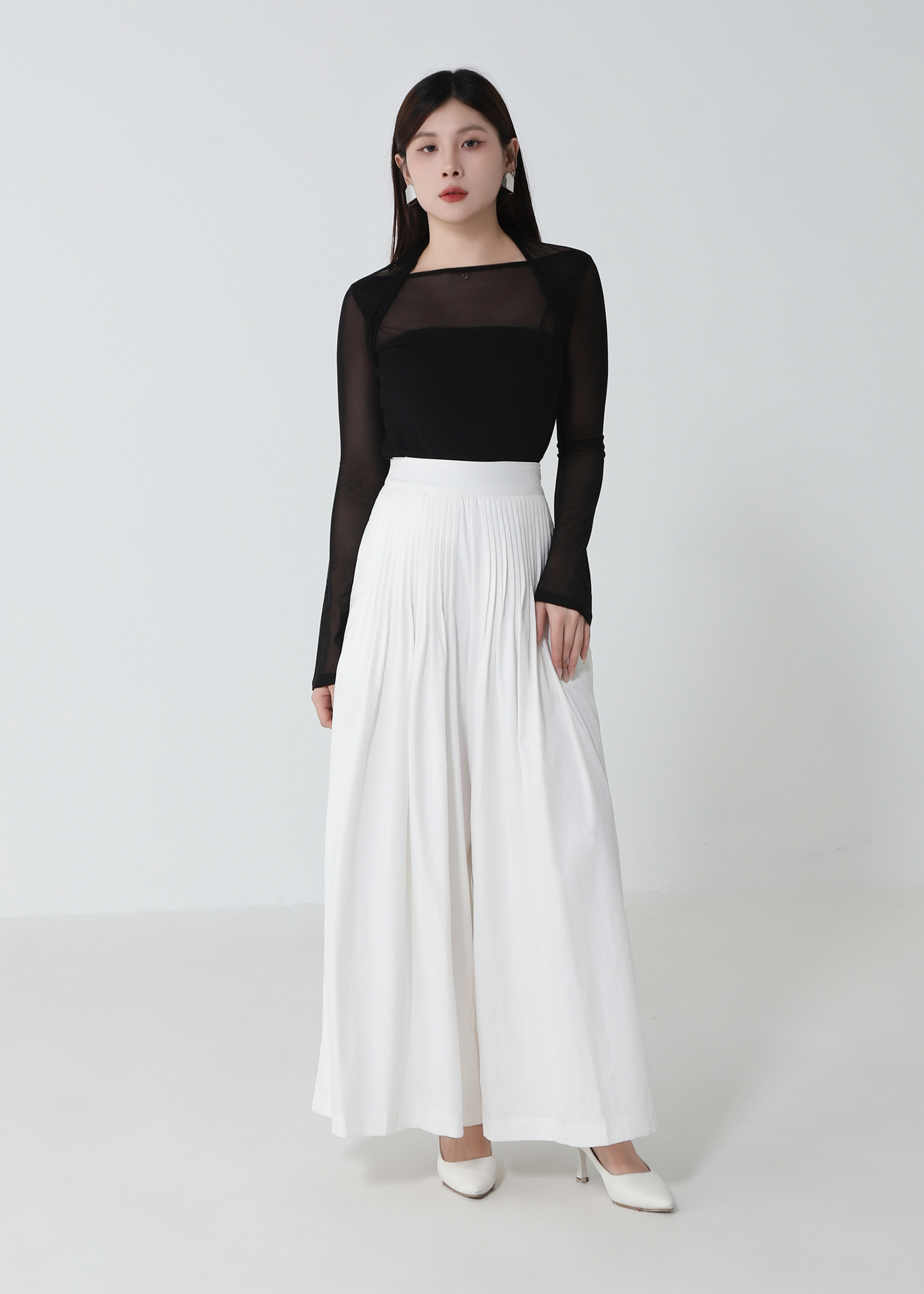 Fake Two Piece Net Top DJ243