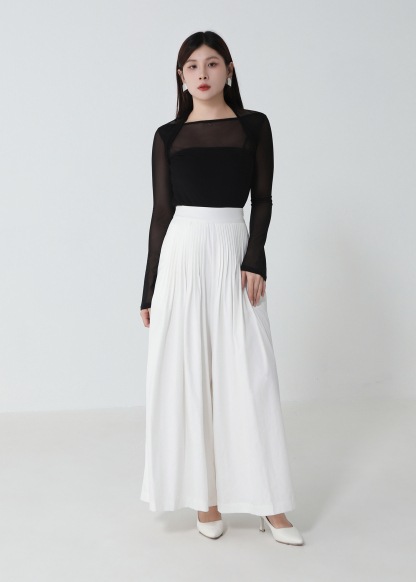 Fake Two Piece Net Top DJ243