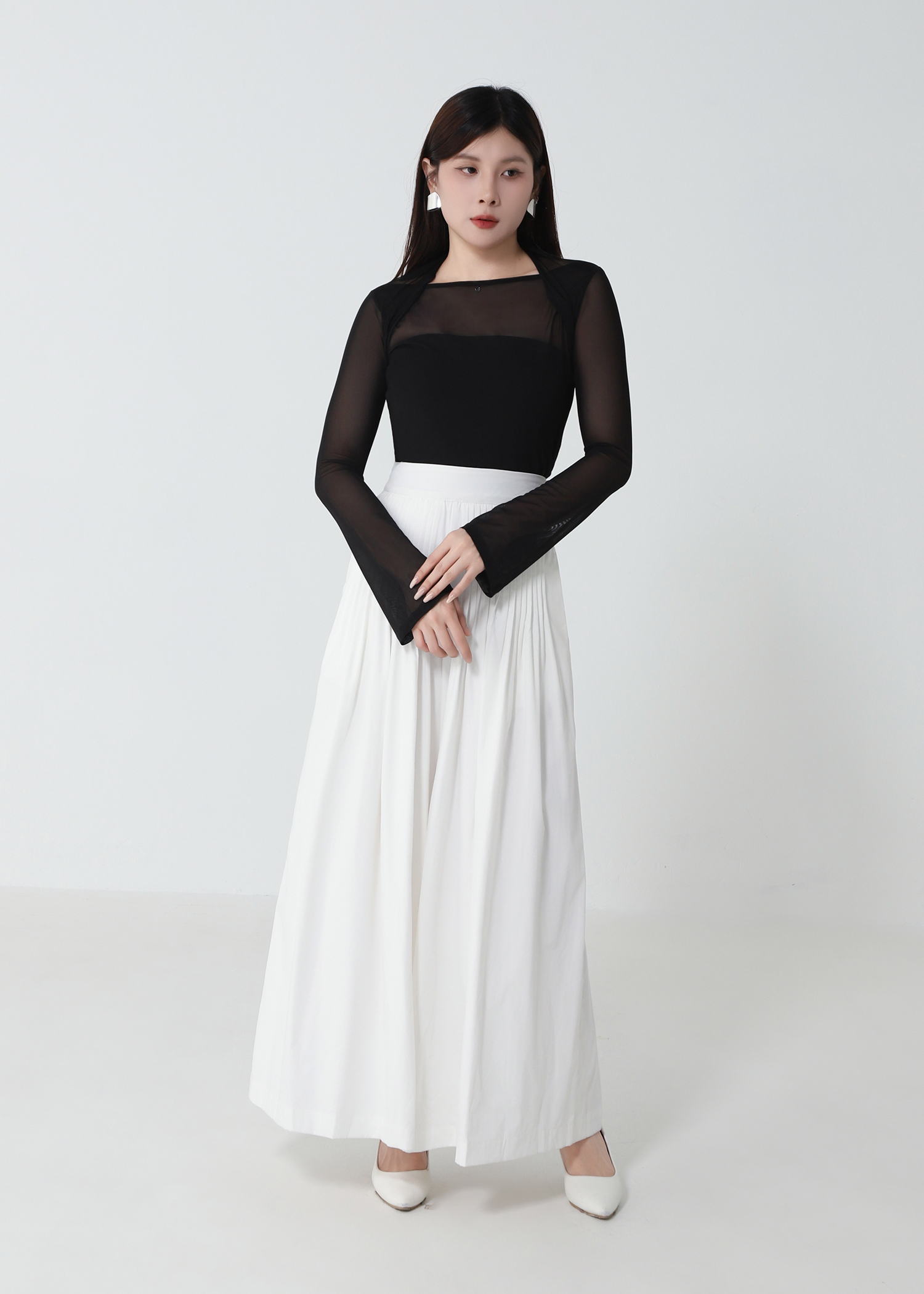 Fake Two Piece Net Top DJ243