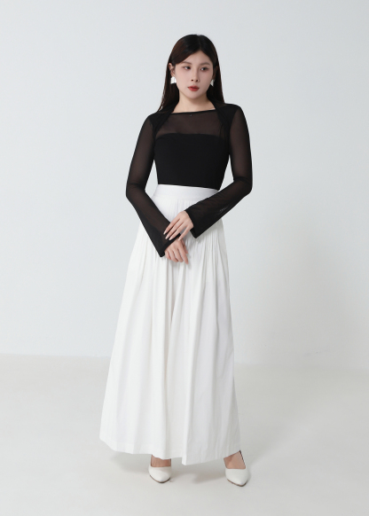 Fake Two Piece Net Top DJ243
