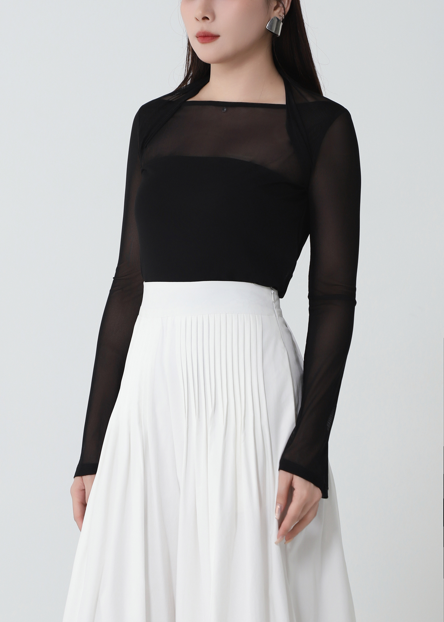 Fake Two Piece Net Top DJ243