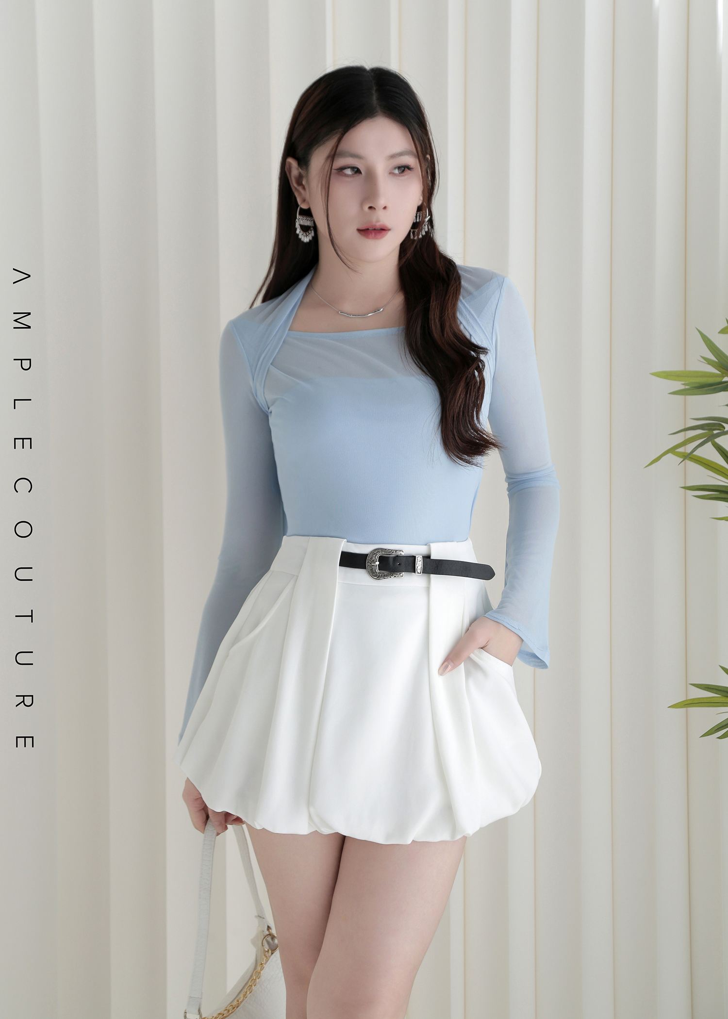 Fake Two Piece Net Top DJ243
