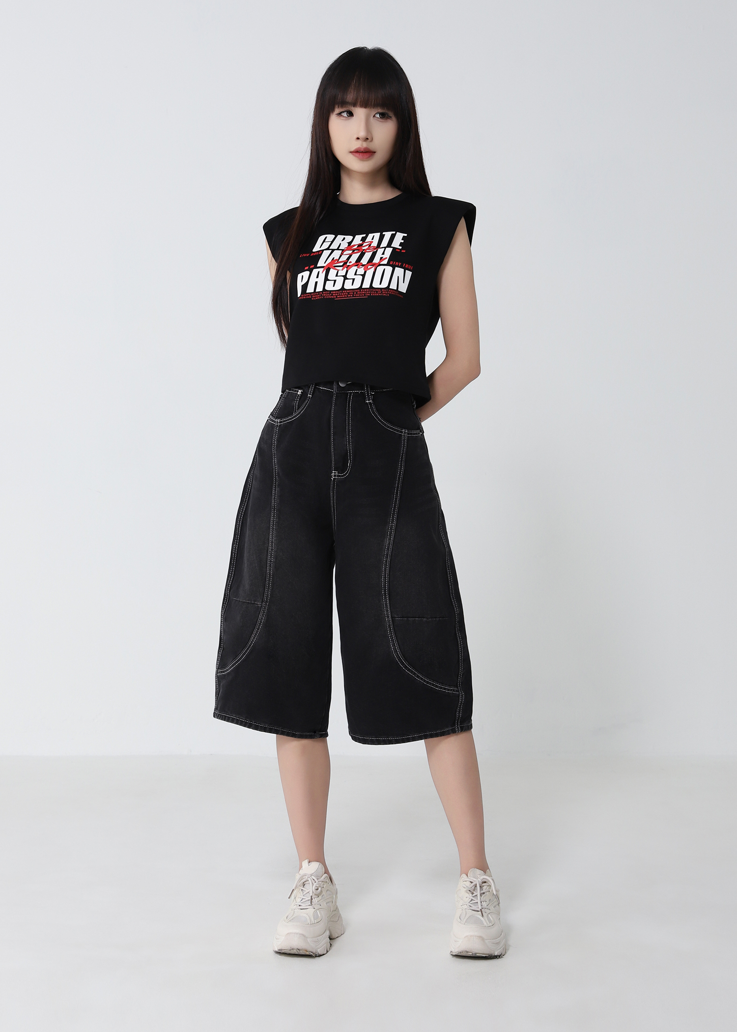 Denim Midi Pants DJ255