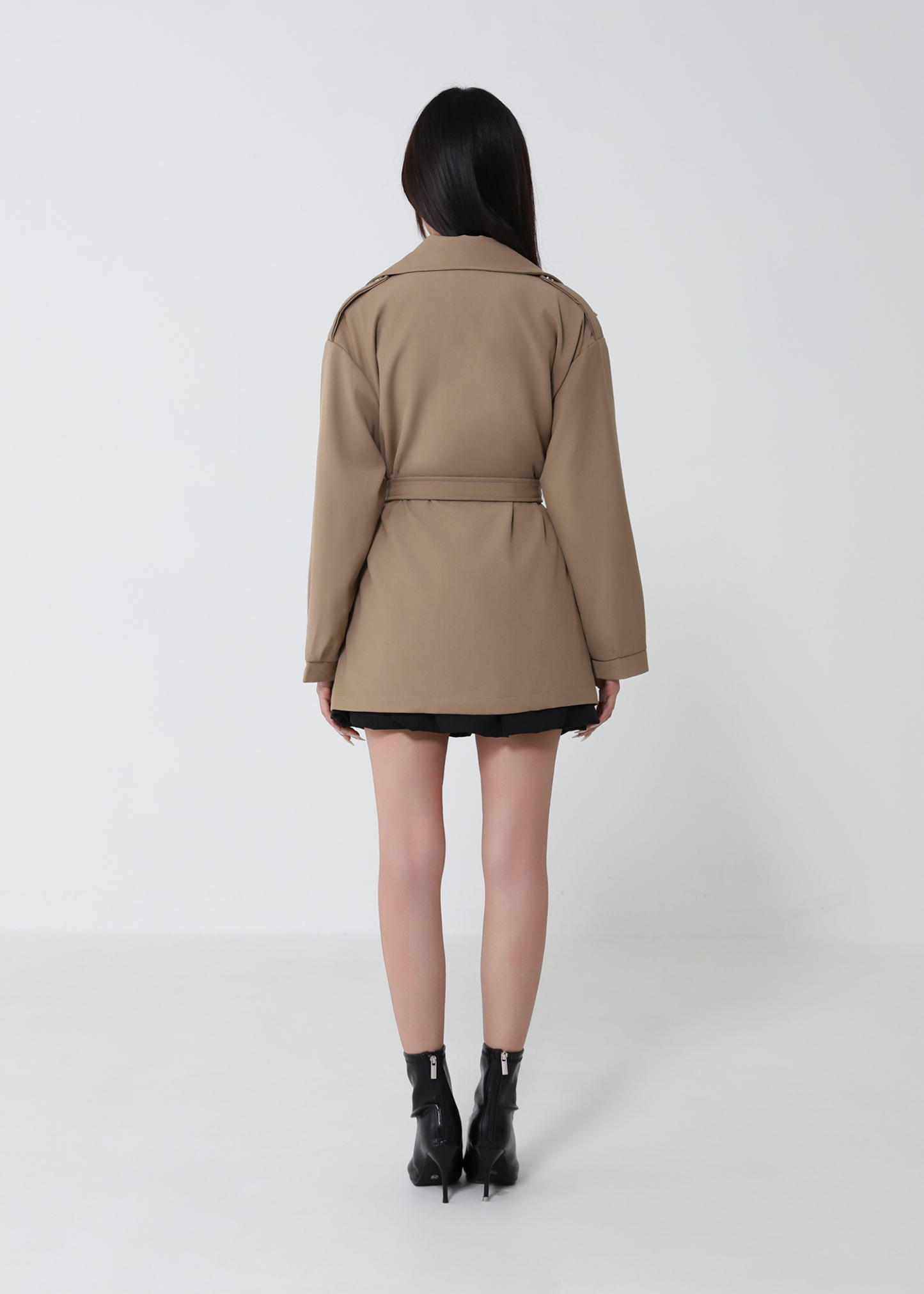 Belted Mid Length Trench Coat DJ257