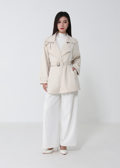 Belted Mid Length Trench Coat DJ257