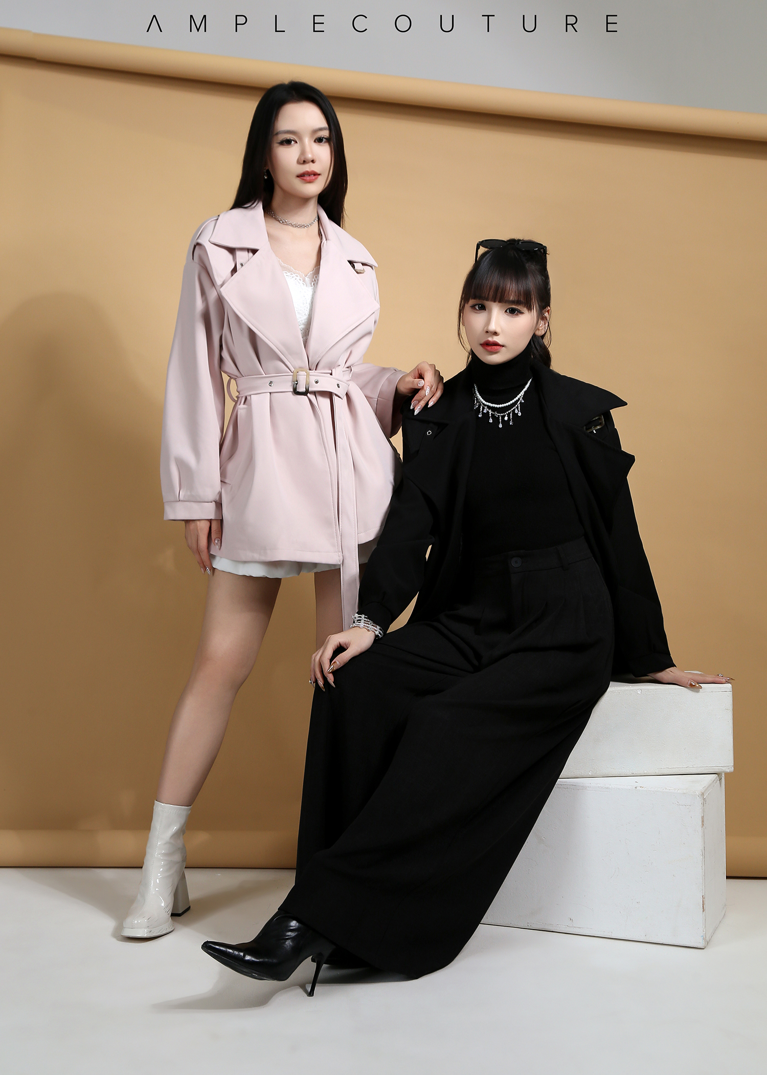 Belted Mid Length Trench Coat DJ257