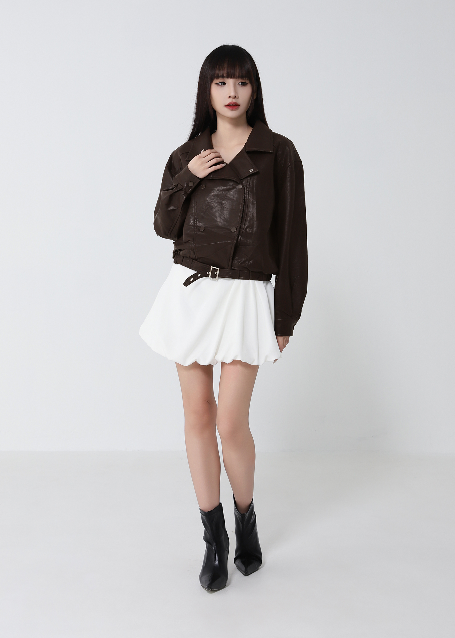 Leather Biker Jacket DJ258