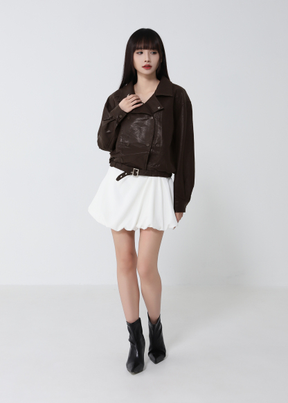 Leather Biker Jacket DJ258