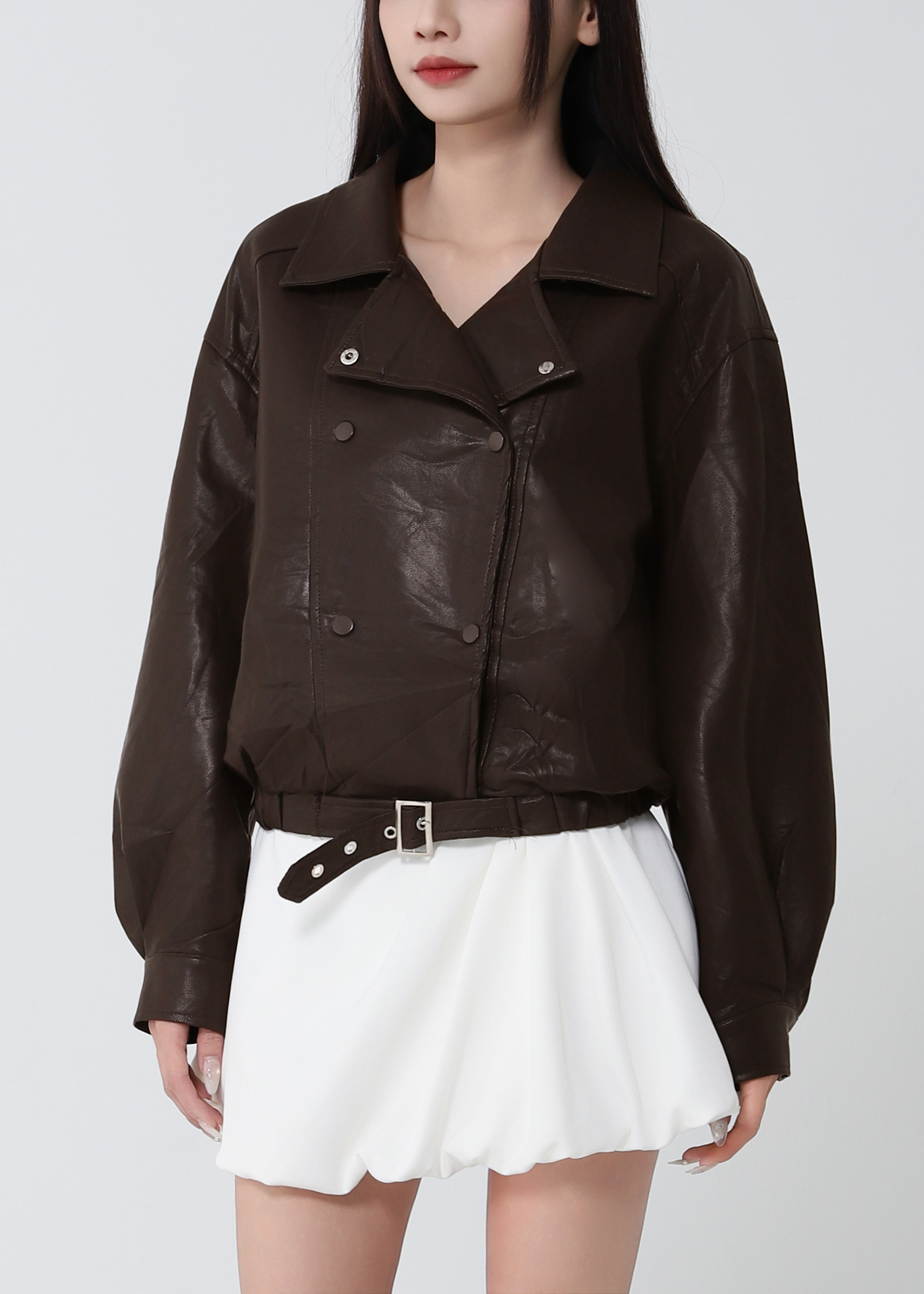 Leather Biker Jacket DJ258
