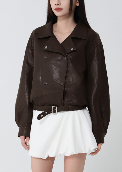 Leather Biker Jacket DJ258