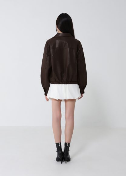 Leather Biker Jacket DJ258