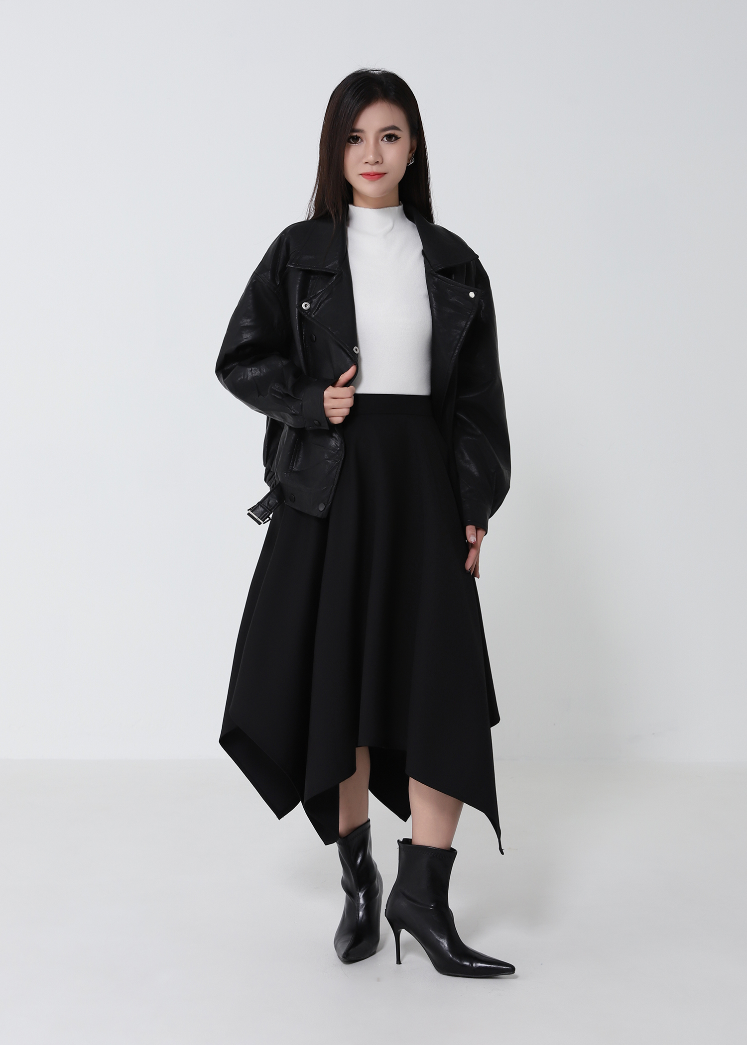 Leather Biker Jacket DJ258