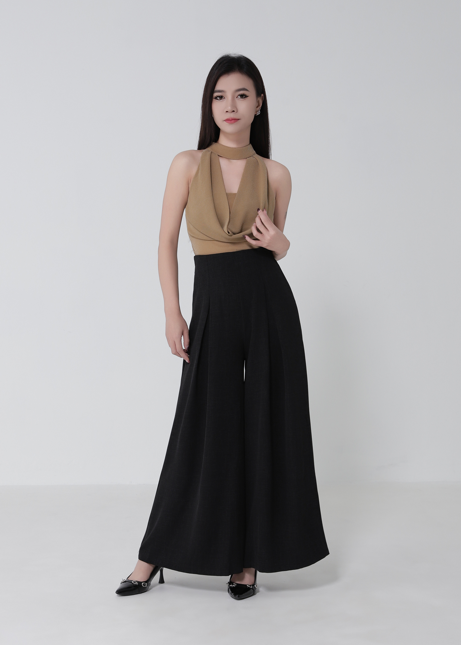 High Waist Wide Leg Long Pants DJ268