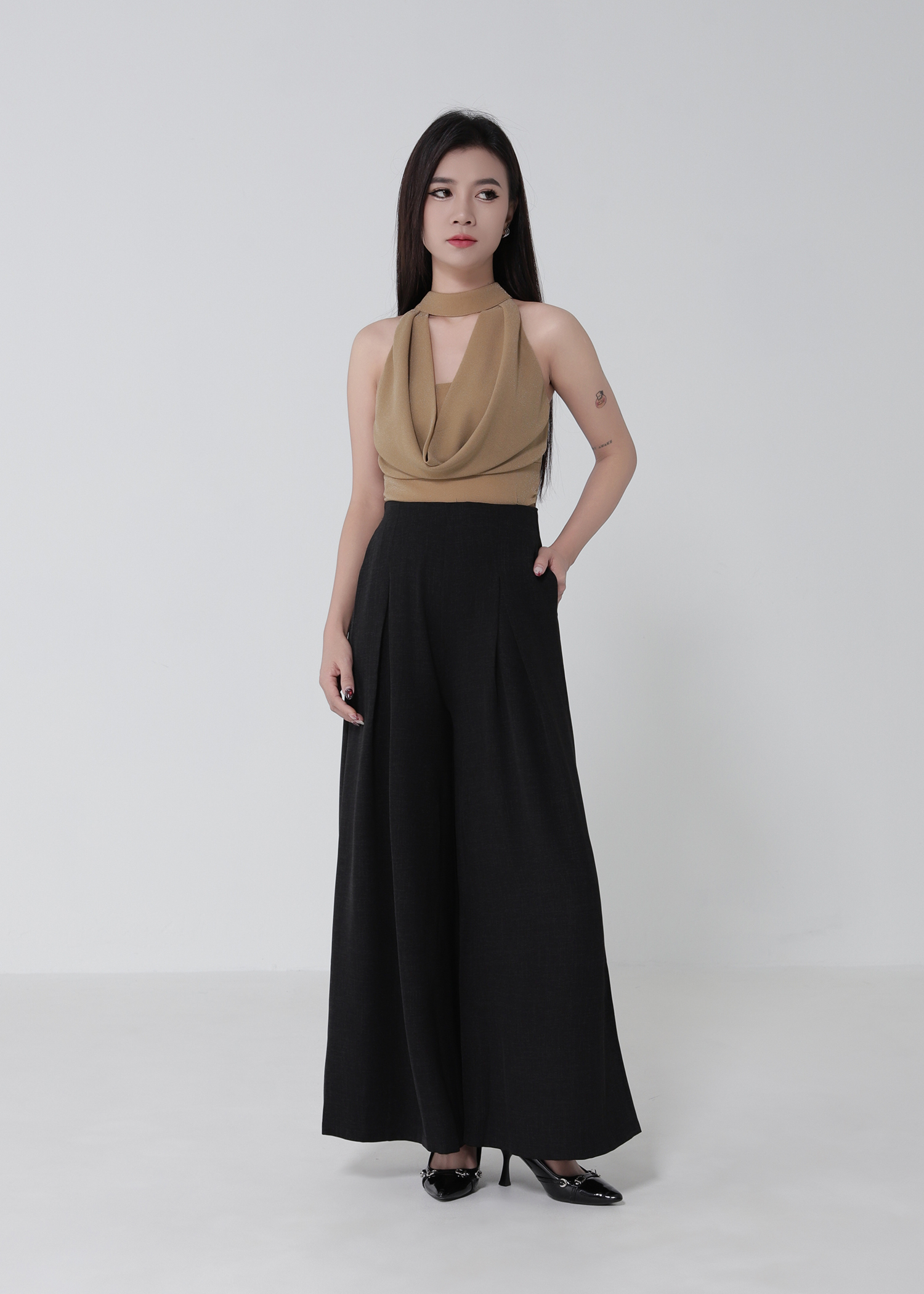 High Waist Wide Leg Long Pants DJ268