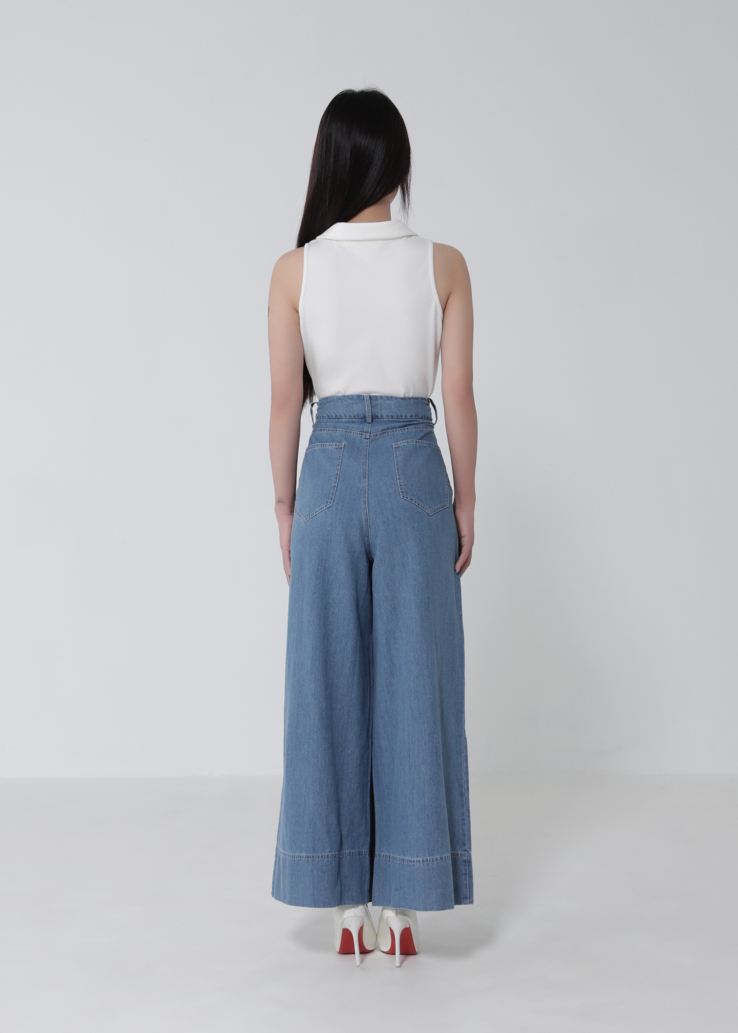 Denim Wide Leg Long Pants DJ269