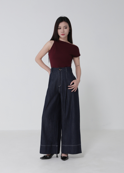 Denim Wide Leg Long Pants DJ269