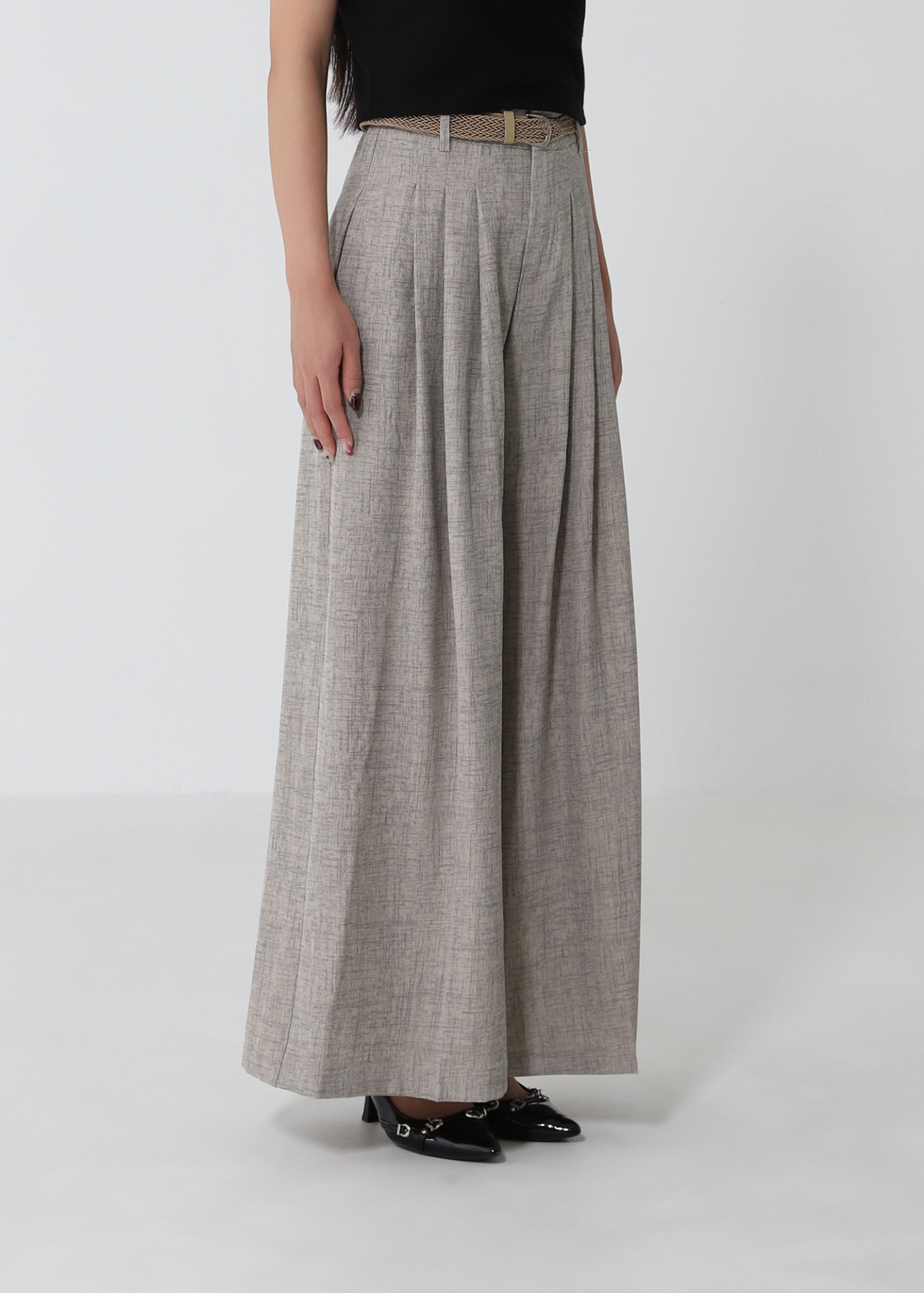 High Waist Wide Leg Long Pants DJ273