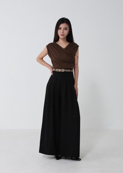 High Waist Wide Leg Long Pants DJ273