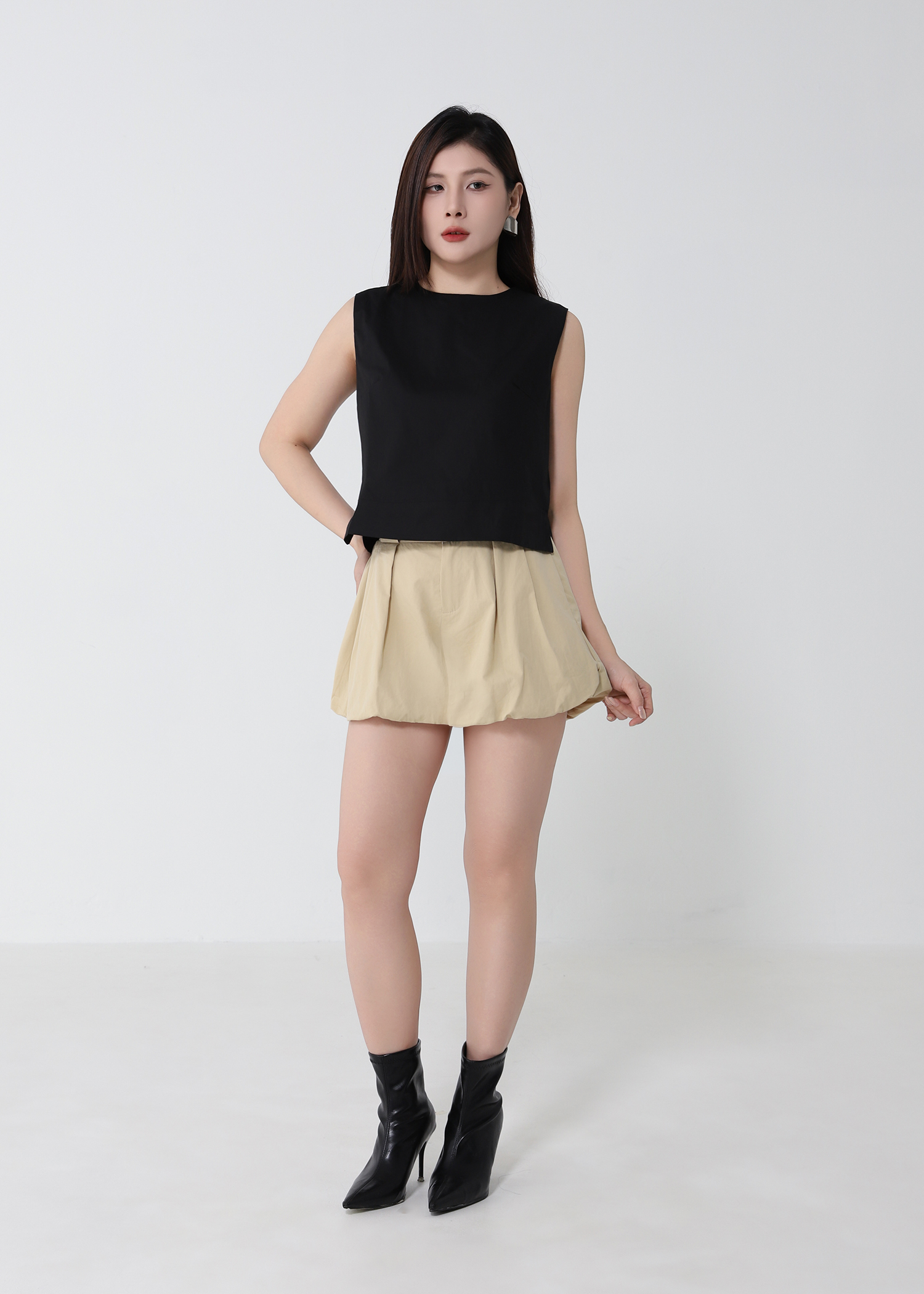 High Waist Bubble Short Pants DJ276
