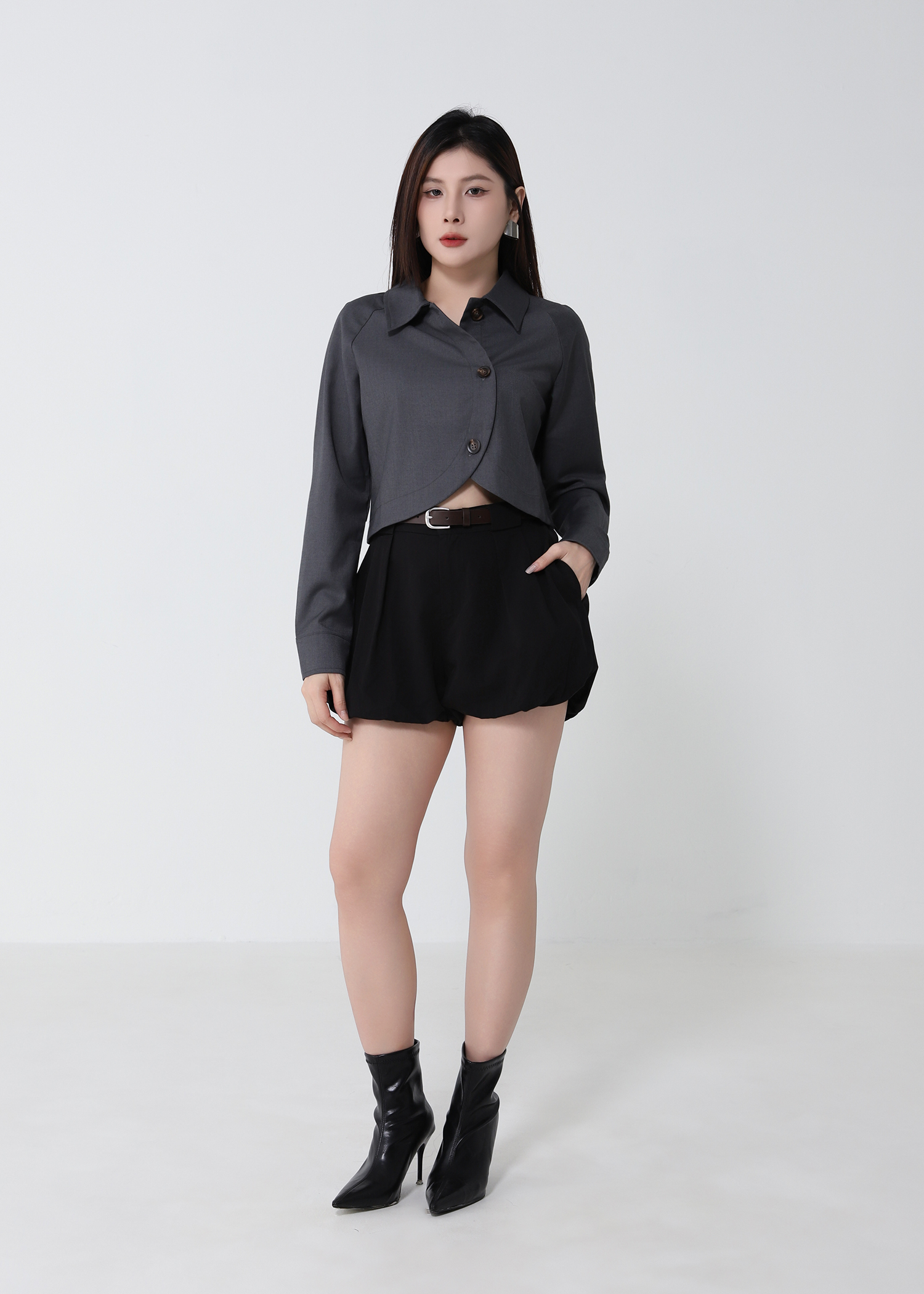 High Waist Bubble Short Pants DJ276