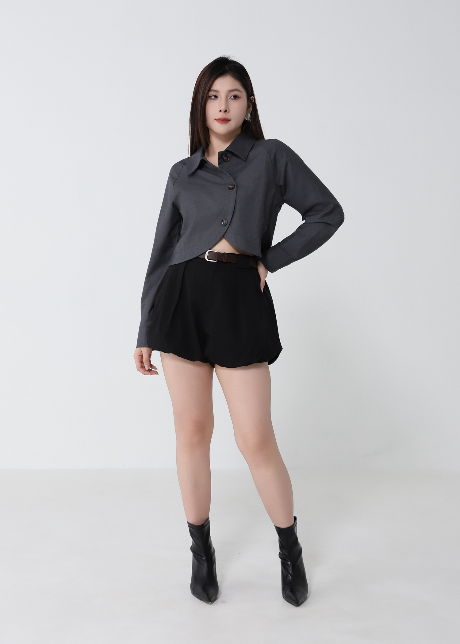 High Waist Bubble Short Pants DJ276