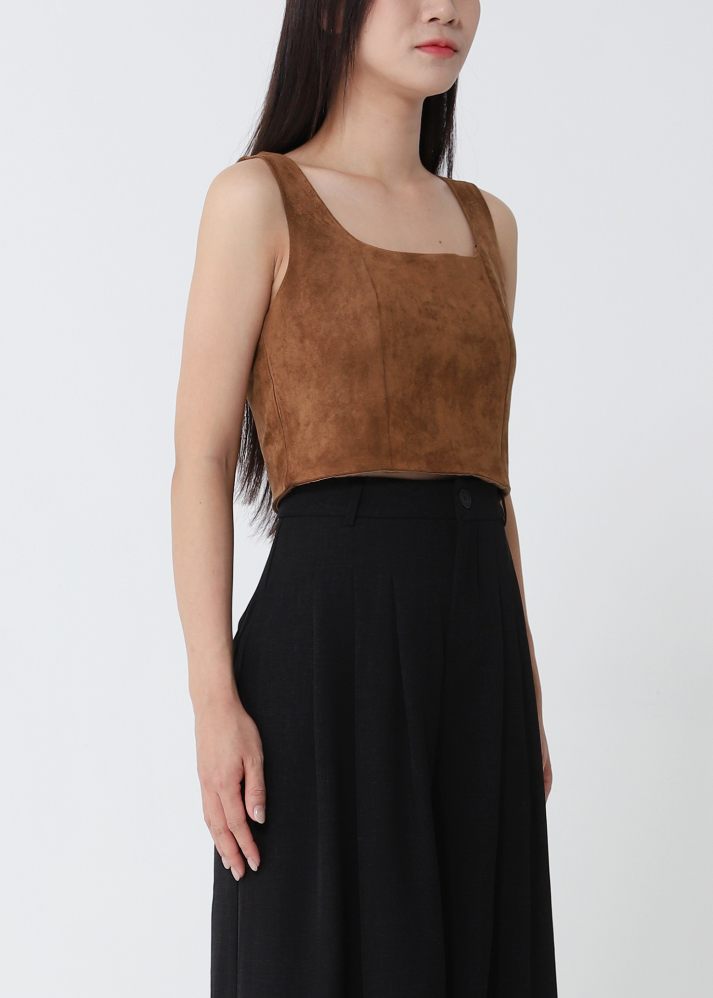 Square-Neck Cropped Tank Top DJ280