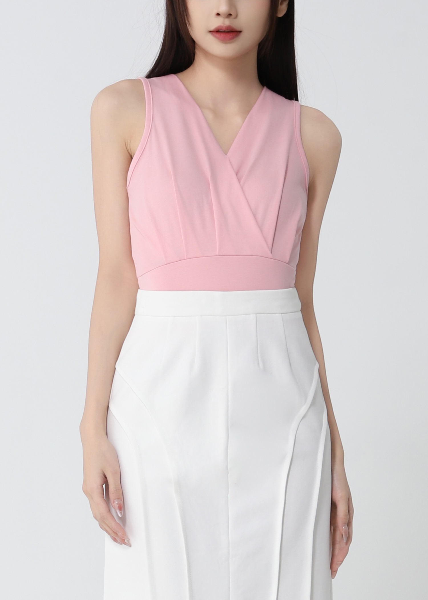 Wrap V-Neck Sleeveless Top DJ281