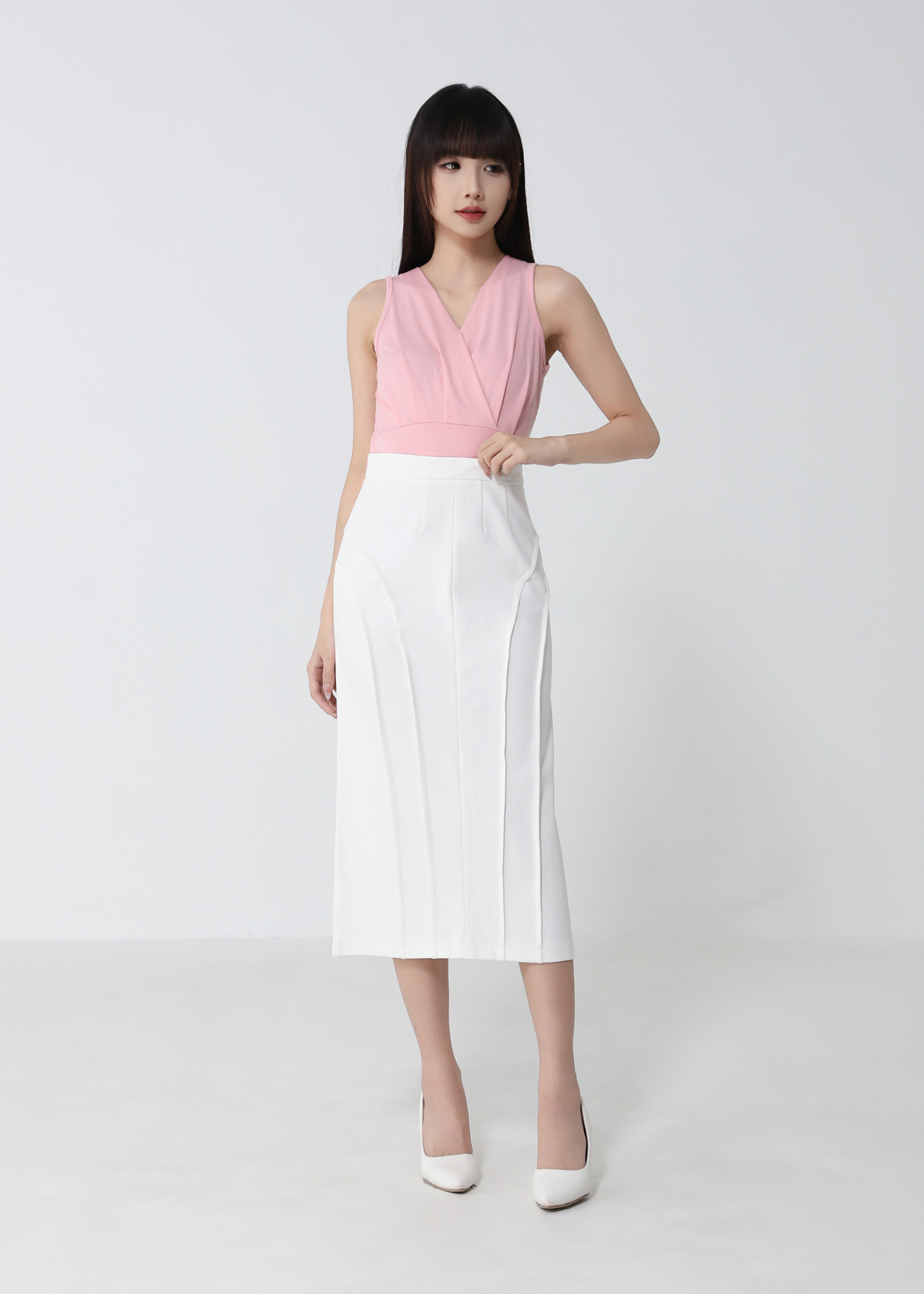 Wrap V-Neck Sleeveless Top DJ281