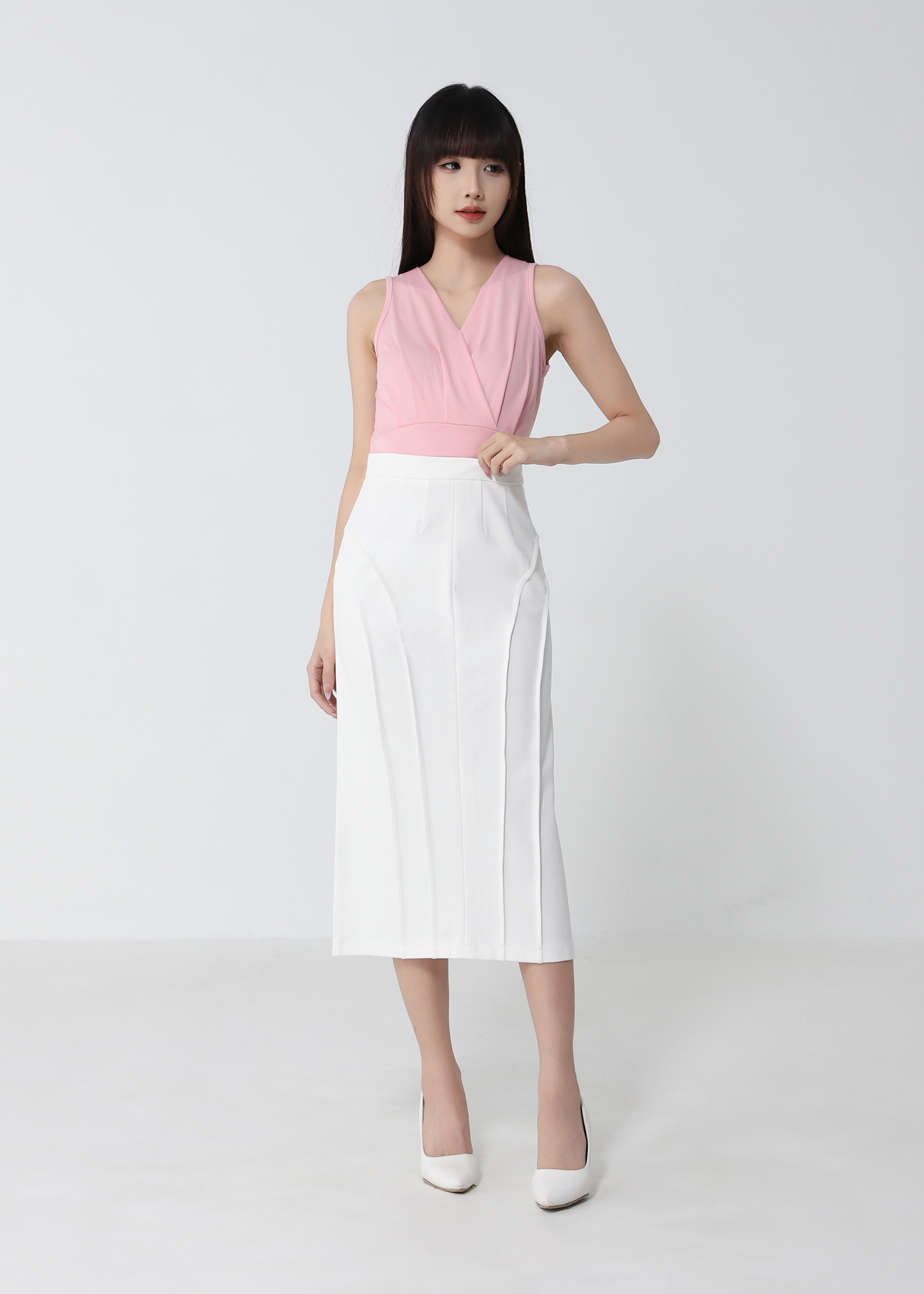 Wrap V-Neck Sleeveless Top DJ281