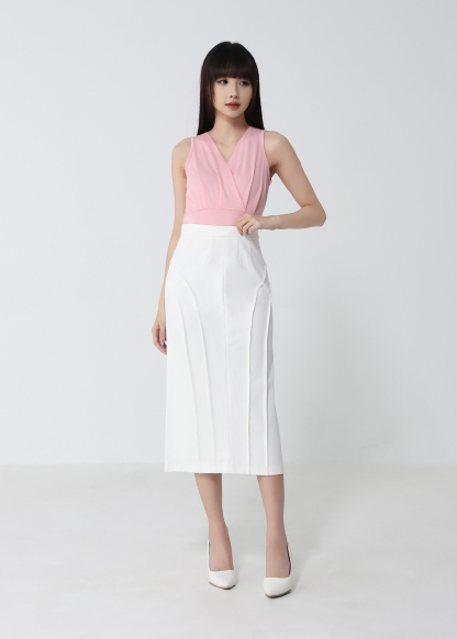 Wrap V-Neck Sleeveless Top DJ281