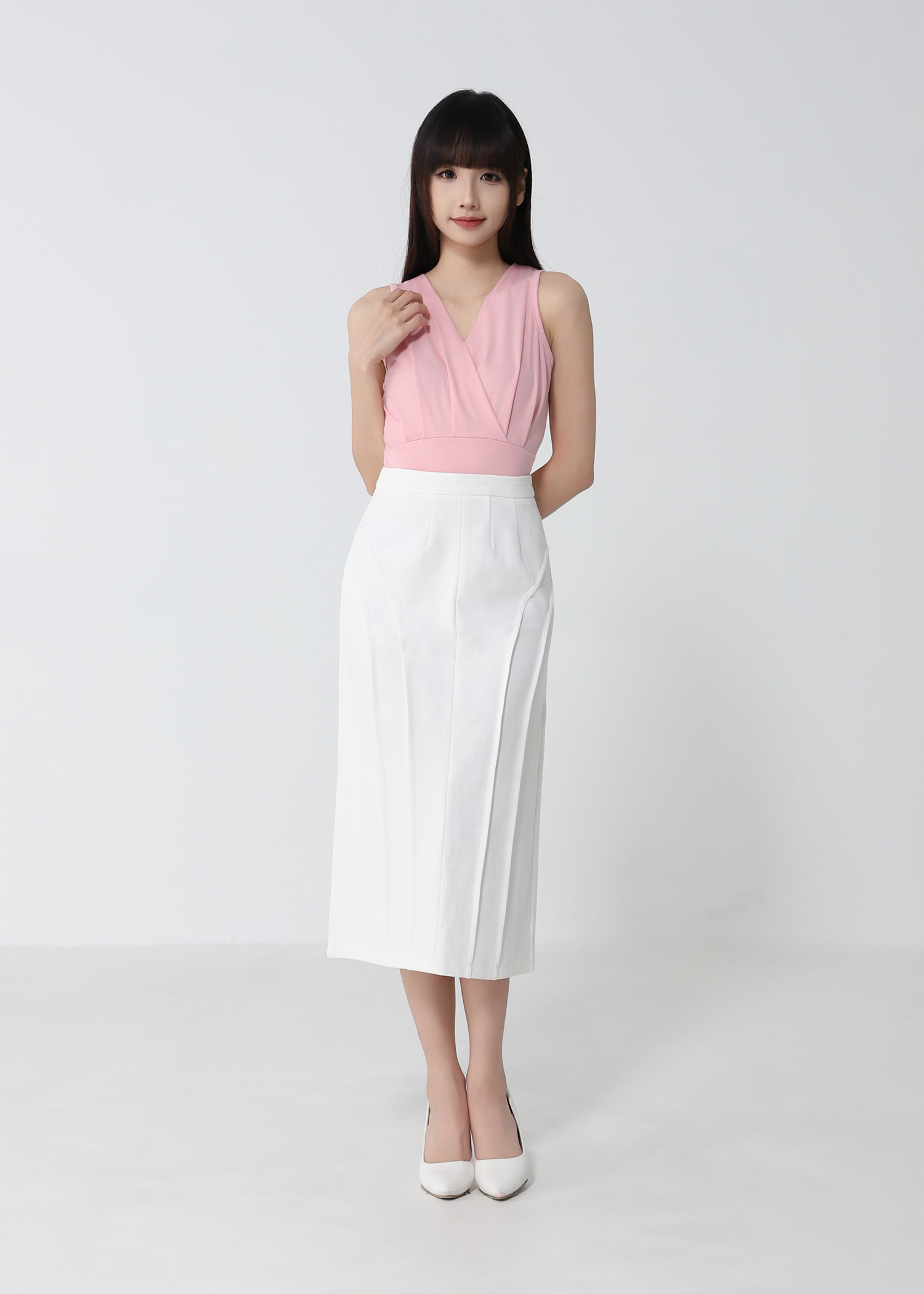 Wrap V-Neck Sleeveless Top DJ281