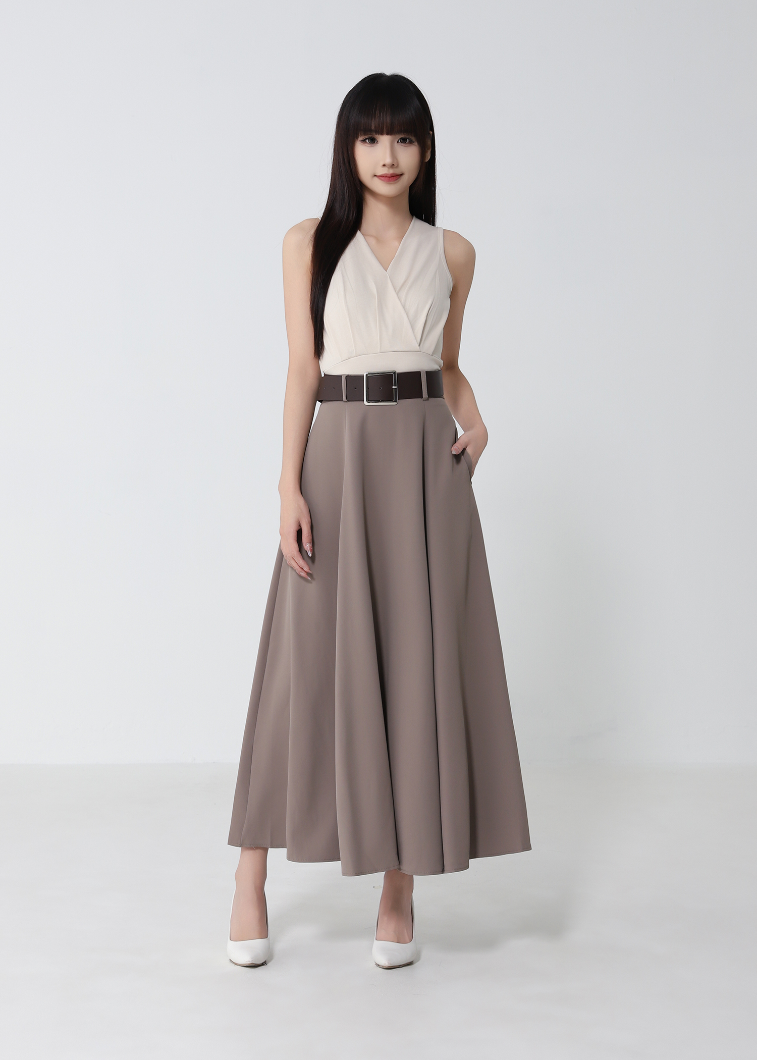 Wrap V-Neck Sleeveless Top DJ281